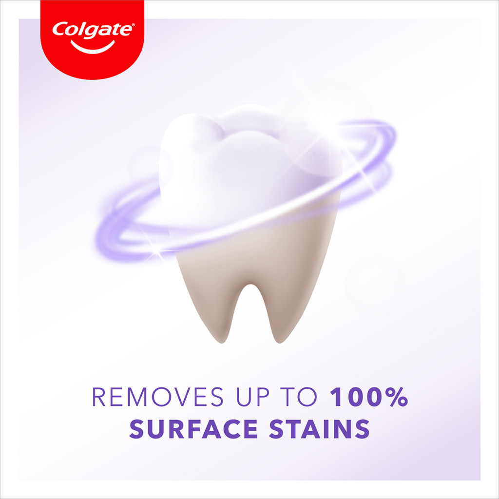 Colgate Optic White Purple Reveal Toothpaste, Instant Color-Correcting Whitening, Enamel-Safe, 75ml