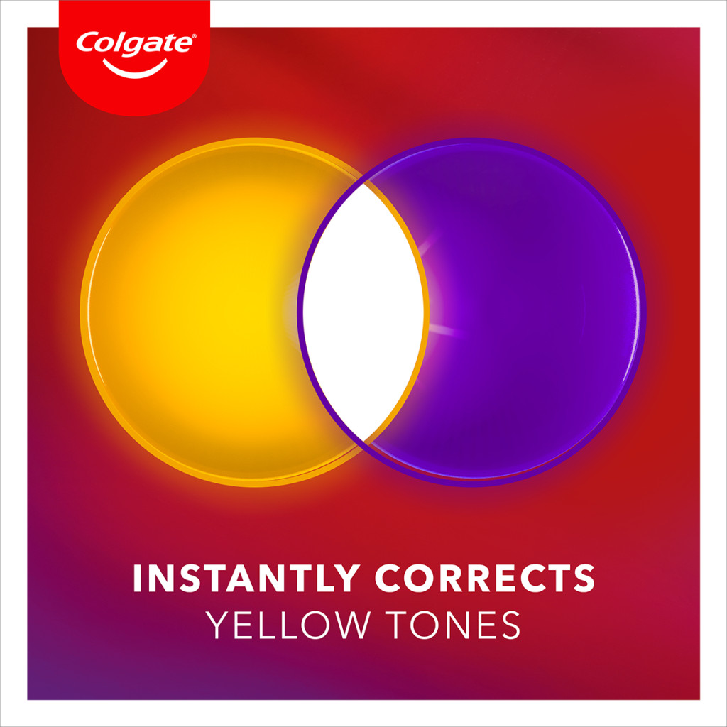 Colgate Optic White Purple Reveal Toothpaste, Instant Color-Correcting Whitening, Enamel-Safe, 75ml