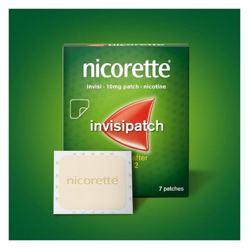 Nicorette 10mg Invisipatch Step 3, Transparent for Smoking Cessation, 7 Patches