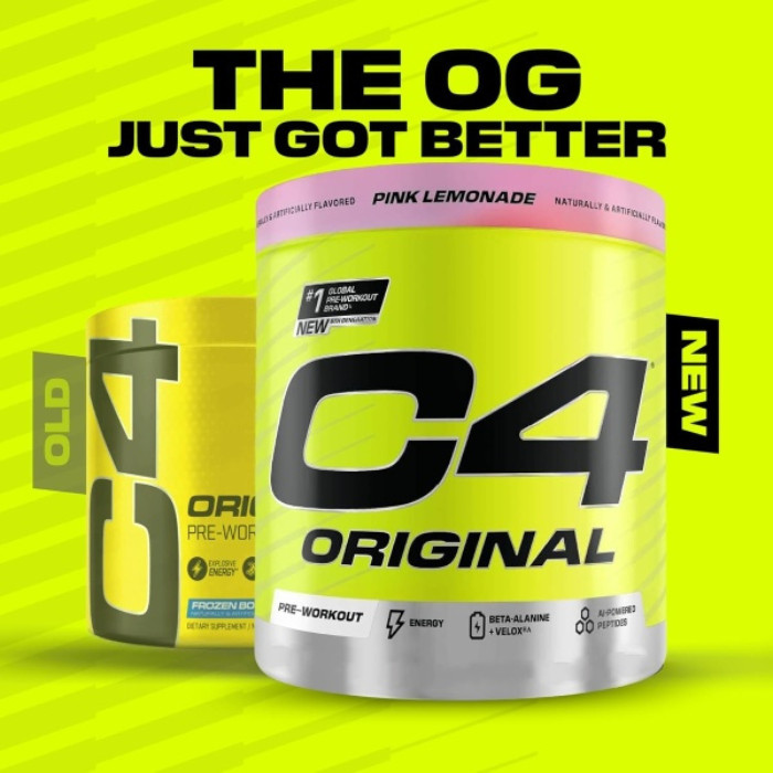 Cellucor C4 Original Pre-Workout Pink Lemonade 470g, Energy, Strength and Endurance, 50 Servings