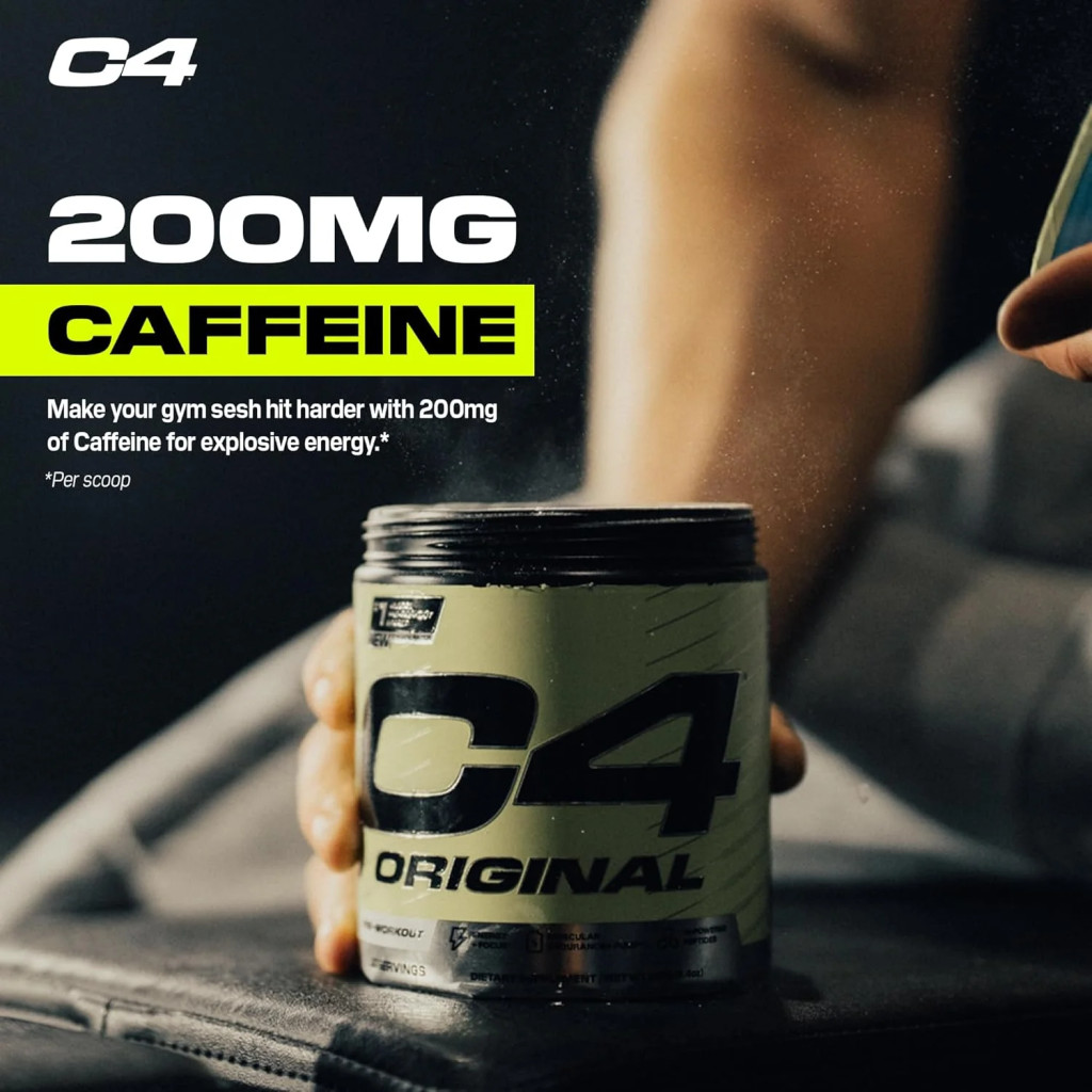Cellucor C4 Original Pre-Workout Icy Blue Raspberry 470g, Energy, Focus and Endurance, 50 Servings