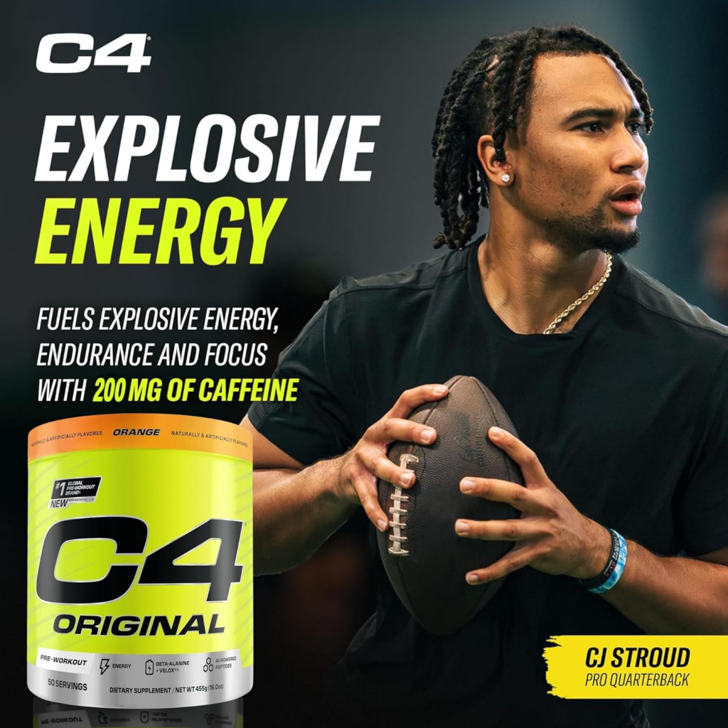 Cellucor C4 Original Pre-Workout Orange 455g, Energy, Focus and Endurance Formula, 50 Servings