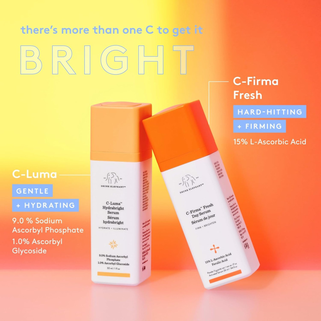 Drunk Elephant C-Firma Fresh Vitamin-C Day Serum, Brightening Antioxidant, 30ml