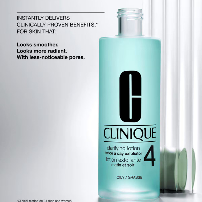 Clinique Clarifying Lotion 4 Oily to Very Oily Skin Exfoliating Toner for Oil Control and Clarity, 200ml
