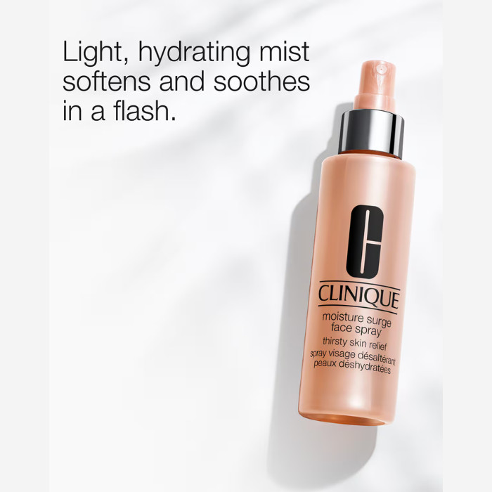 Clinique Moisture Surge Face Spray, Instant Hydration and Thirsty Skin Relief Mist, 125ml