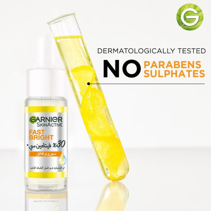 Garnier SkinActive Fast Bright Vitamin C Booster Serum for Dark Spots & Glow, 30ml