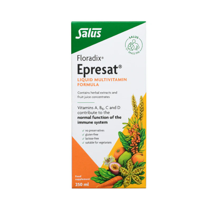 Salus Floradix Epresat Liquid Multivitamin, Immune and Energy Support Formula, 250ml