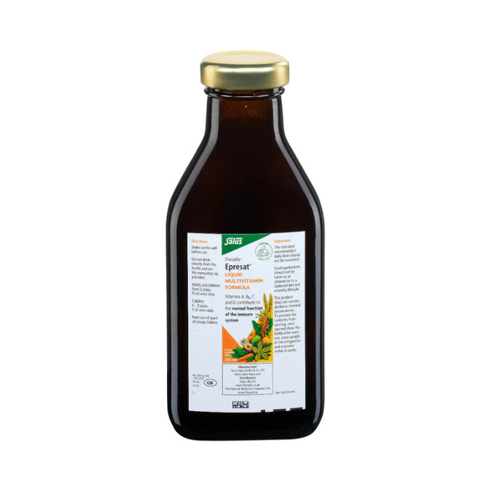 Salus Floradix Epresat Liquid Multivitamin, Immune and Energy Support Formula, 250ml