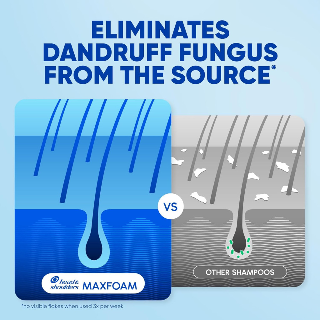 Head & Shoulders Smooth & Silky Anti-Dandruff Shampoo, 375ml Pack of 2