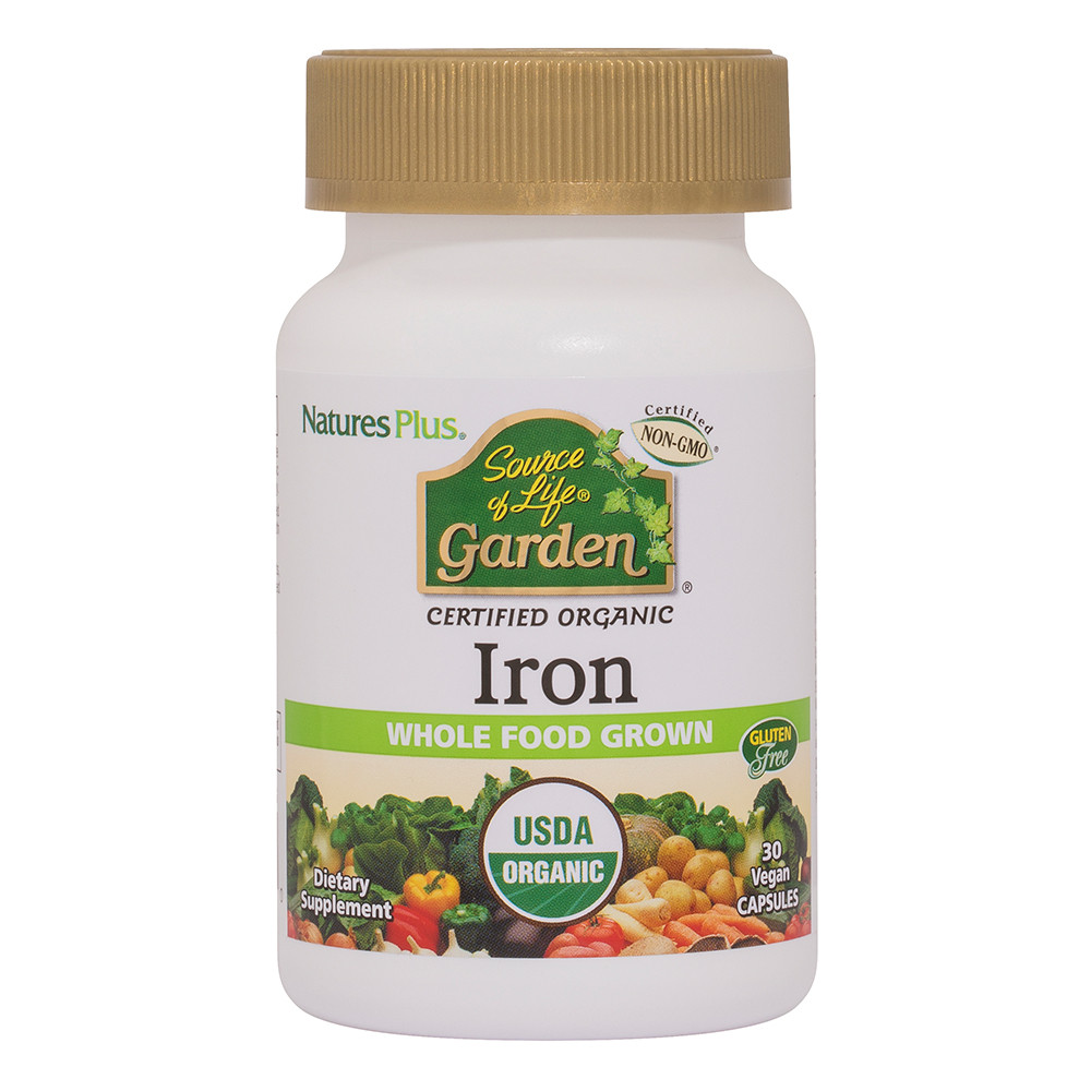 Natures Plus Garden Iron Capsules (Vegan) 30 Capsules