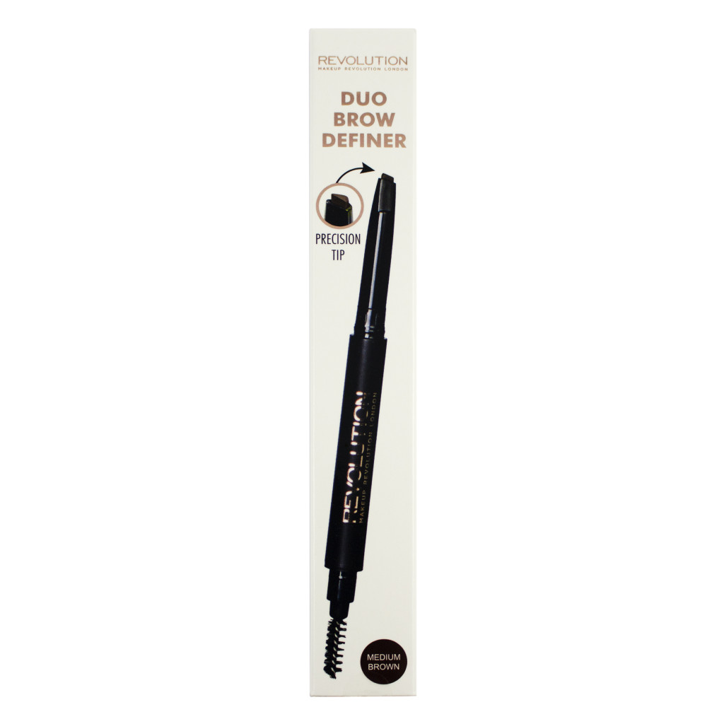 Makeup Revolution Duo Brow Pencil - Medium Brown