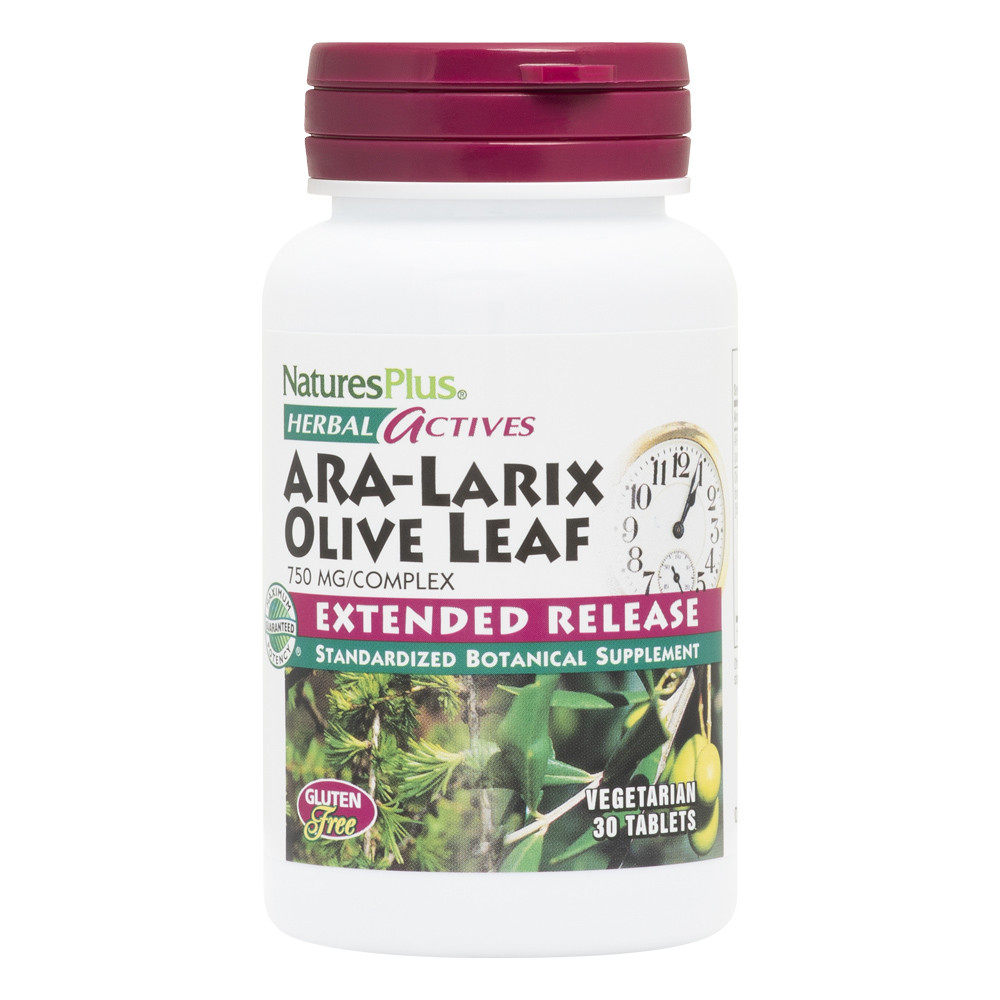 مركب Herbal Actives Ara Larix بأوراق الزيتون من ناتشرز بلاس 750 مجم- 30 مجم