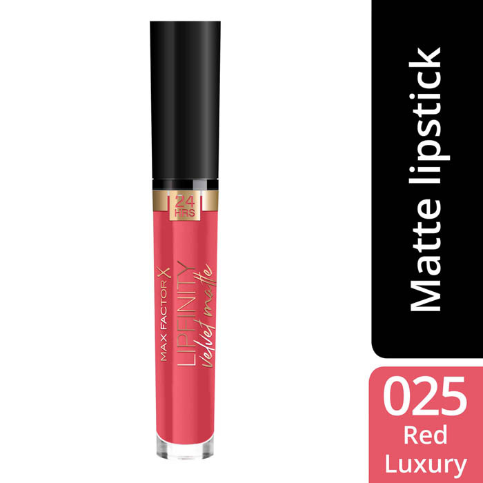 Max Factor Lipfinity Velvet Matte Liquid Lipstick 025 Red Luxury