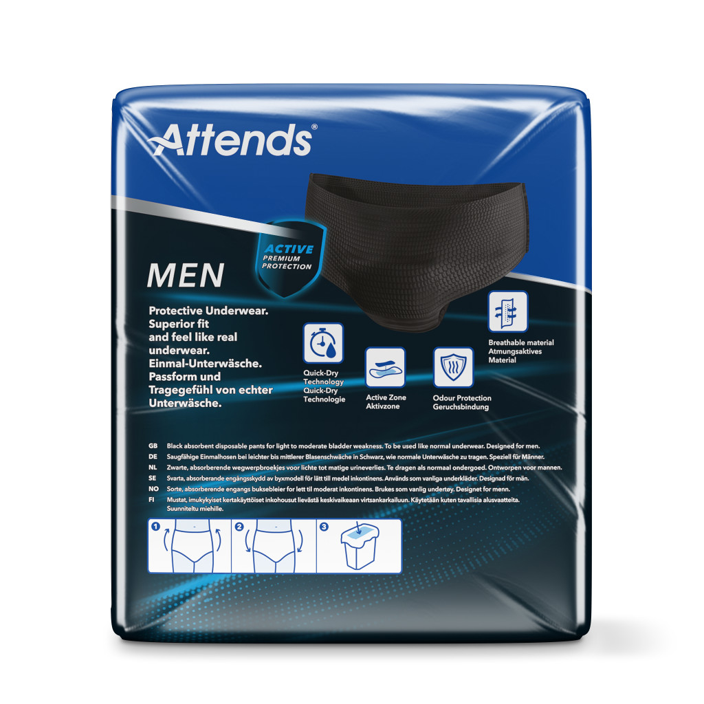 Attends Men 3 Protective Underwear Medium 10s