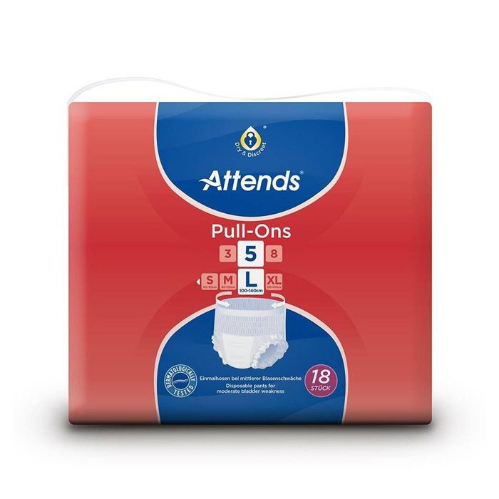 Attends Pull Ons Plus 5 Large 18's Incontinence Adult Diapers