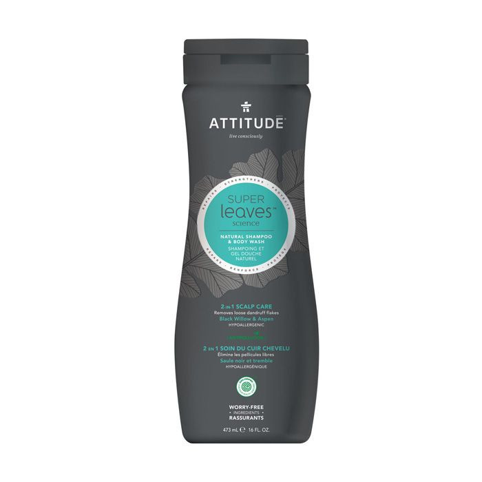Attitude Super Leaves Shampoo & Body Wash 2 In 1 Scalp care 473ml