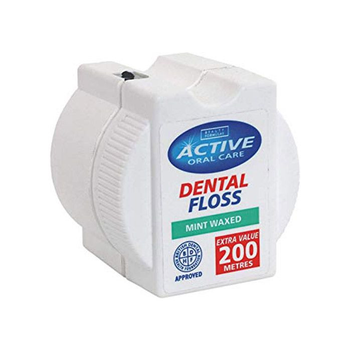 Close-up of the Beauty Formula Active Mint Waxed 200M Dental Floss