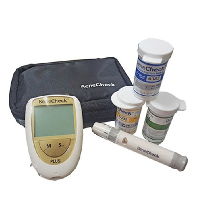 Benecheck Plus 3 in 1 Meter Kit (Strip Glucose/Uric Acid/Cholesterol)