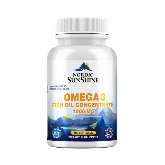 Buy Nordic Sunshine Omega 3 Fish Oil Concentrate 1000 mg Softgels 100's