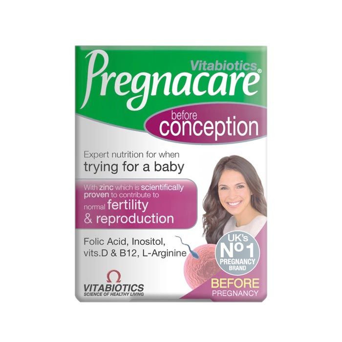 Vitabiotics Pregnacare Conception tablet blister and box